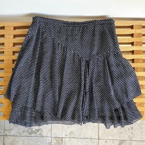 Joie Navy Printed Tiered Mini Skirt | Boho Flowy